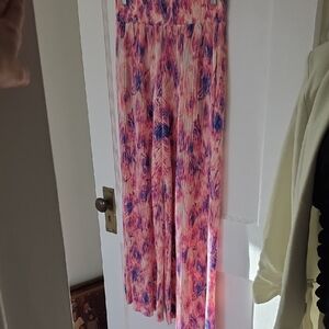 Bar III Pink, Purple & Blue Pleated Pants
